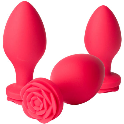 Secret Kisses Rosegasm Silicone 3 Piece Butt Bouquet Anal Training Set