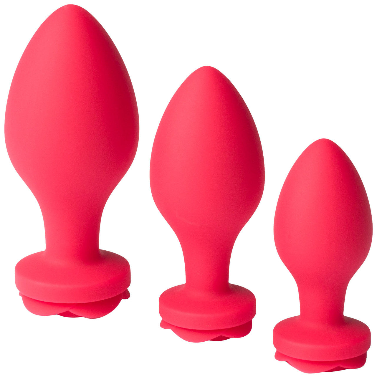 Secret Kisses Rosegasm Silicone 3 Piece Butt Bouquet Anal Training Set