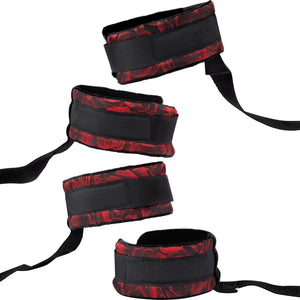 Secret Kisses Rosegasm Bed Restraint Kit With Blindfold