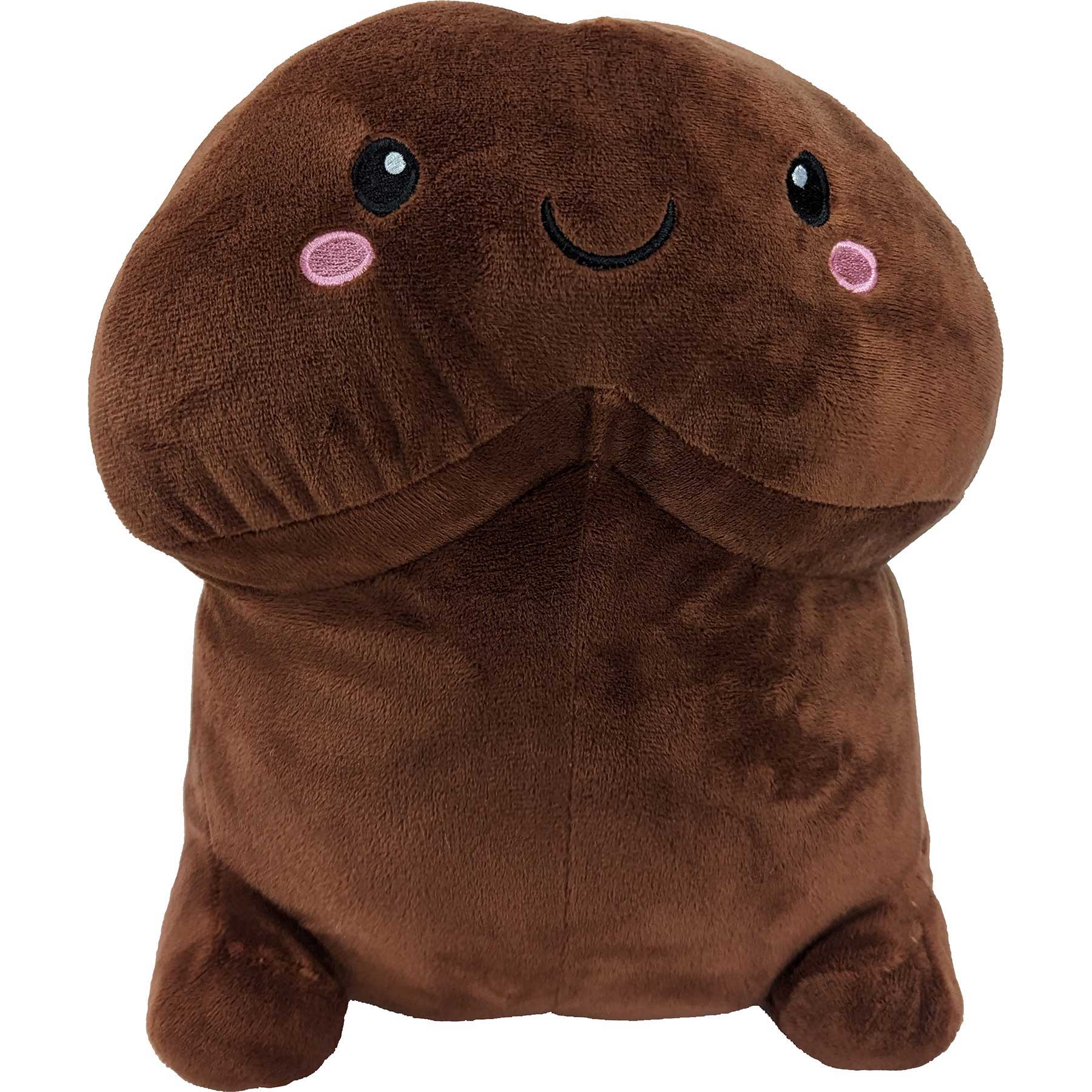 Short Penis Stuffy Plushie - Chocolate