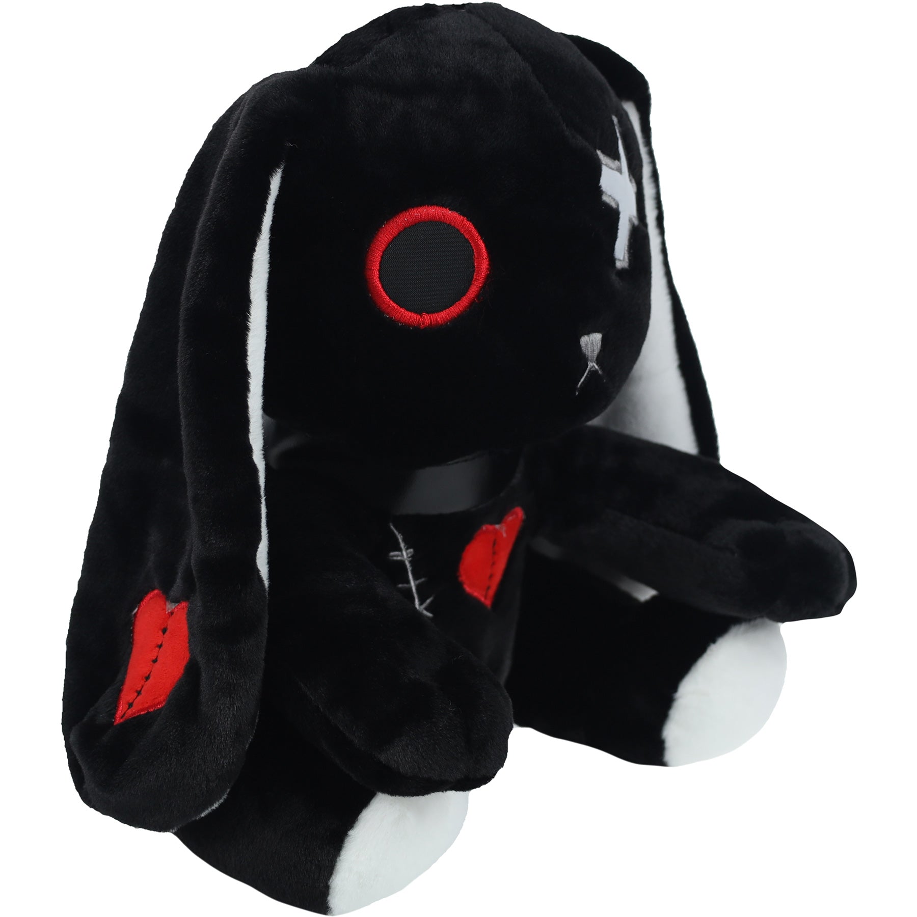 Rabbit Cross Eye Plushie - Black