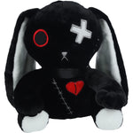 Rabbit Cross Eye Plushie - Black