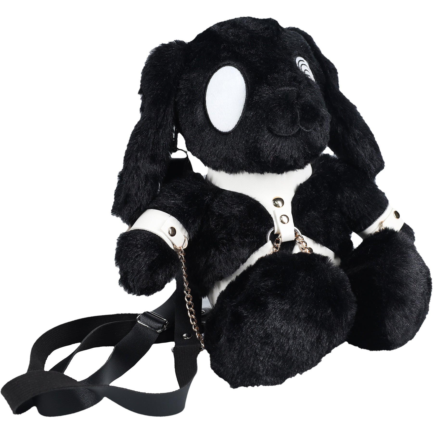 Bondage Bunny Circle Eye Backpack - Black