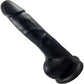 Strap-on-Me Sliding Skin Dual Density Silicone Suction Cup Realistic Dildo - Small Black