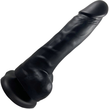 Strap-on-Me Sliding Skin Dual Density Silicone Suction Cup Realistic Dildo - Large Black