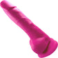 Strap-on-Me Sliding Skin Dual Density Silicone Suction Cup Realistic Dildo - Large Fuchsia