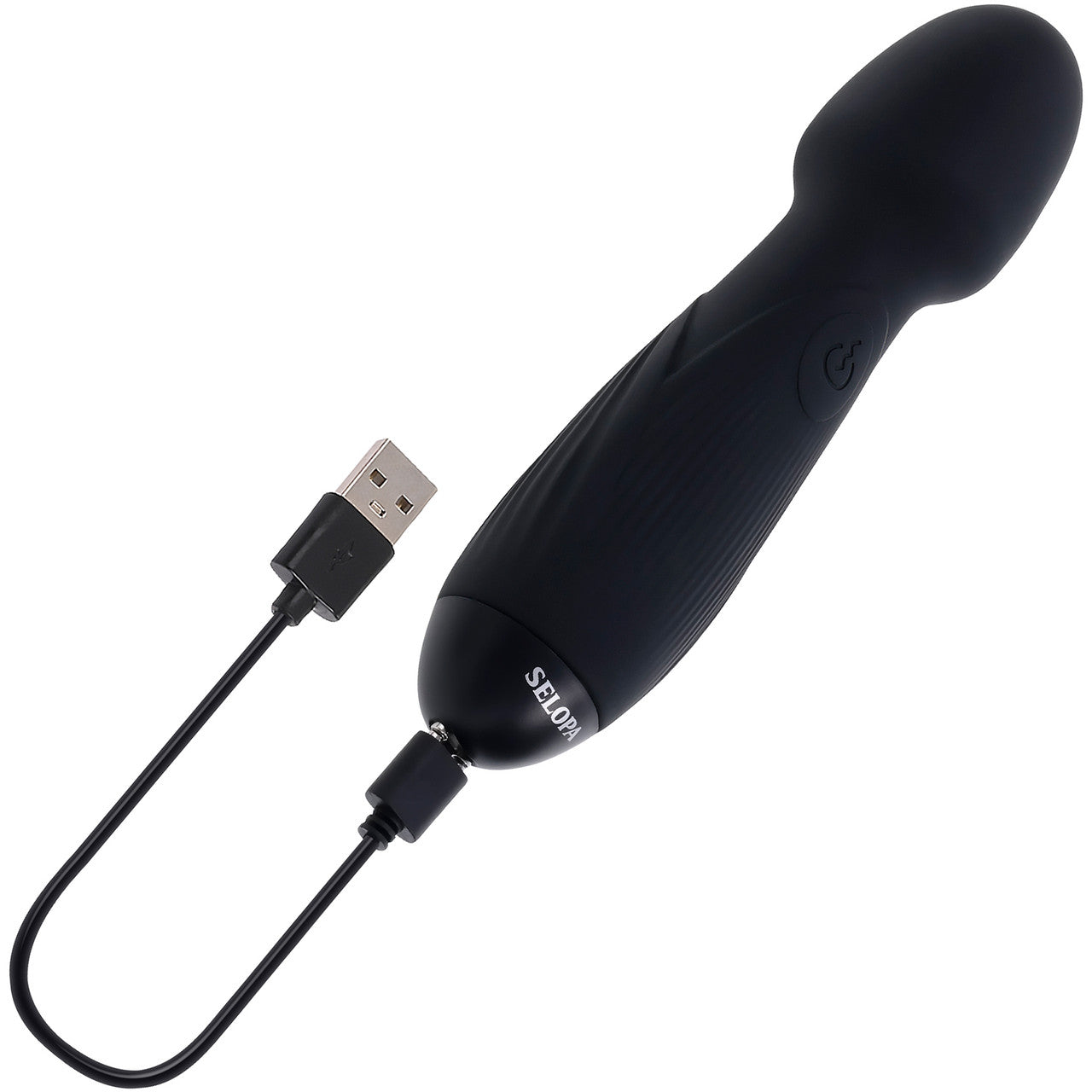 Selopa Power Trip Rechargeable Waterproof Silicone Wand Style Vibrator - Black