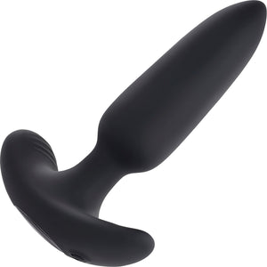 Selopa Black Beauty Rechargeable Waterproof Silicone Vibrating Butt Plug With Remote