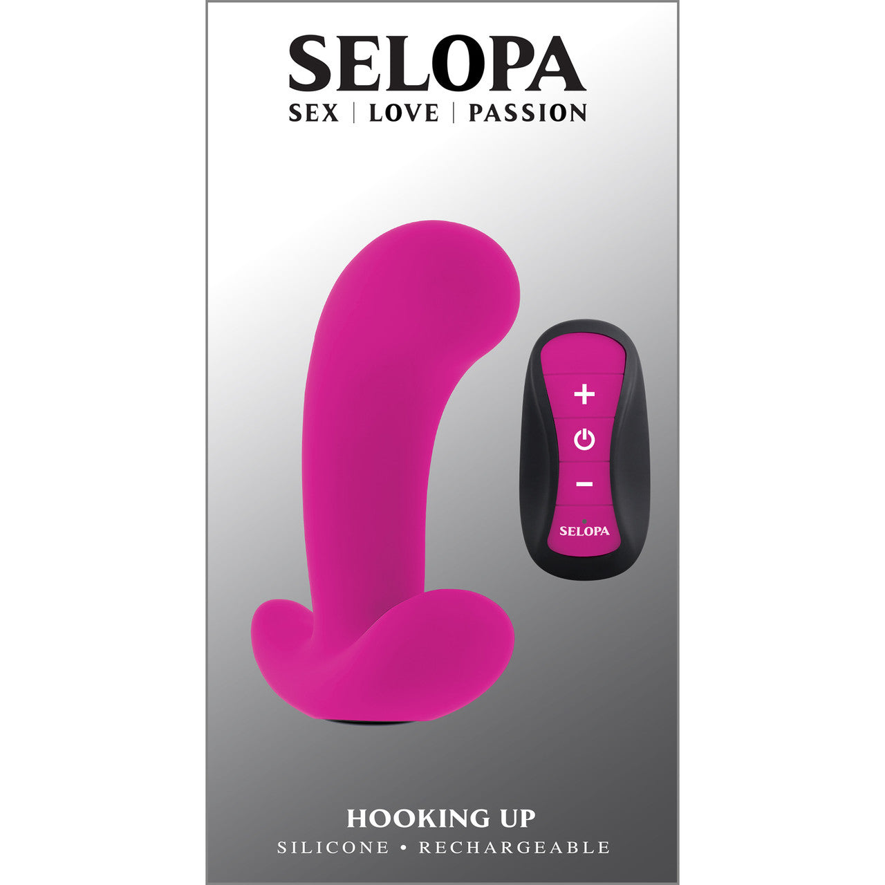 Selopa Hooking Up Rechargeable Waterproof Silicone Vibrating Prostate Massager With Remote - Pink