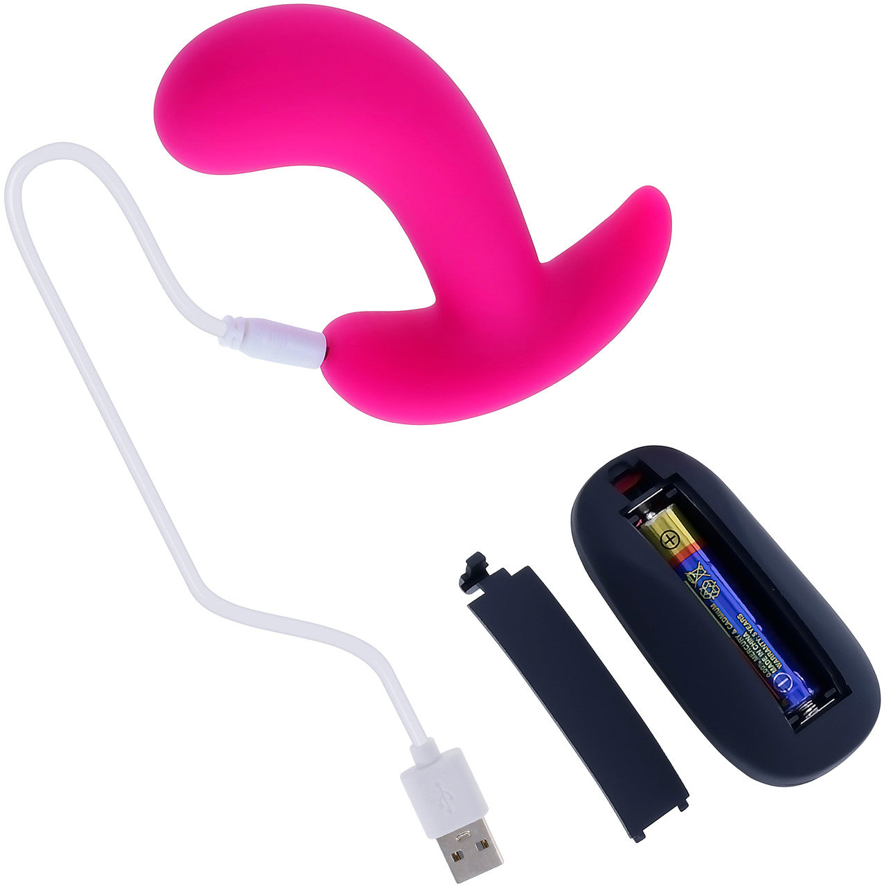 Selopa Hooking Up Rechargeable Waterproof Silicone Vibrating Prostate Massager With Remote - Pink