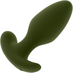 Selopa The Colonel Rechargeable Waterproof Silicone Vibrating Butt Plug With Remote - Green