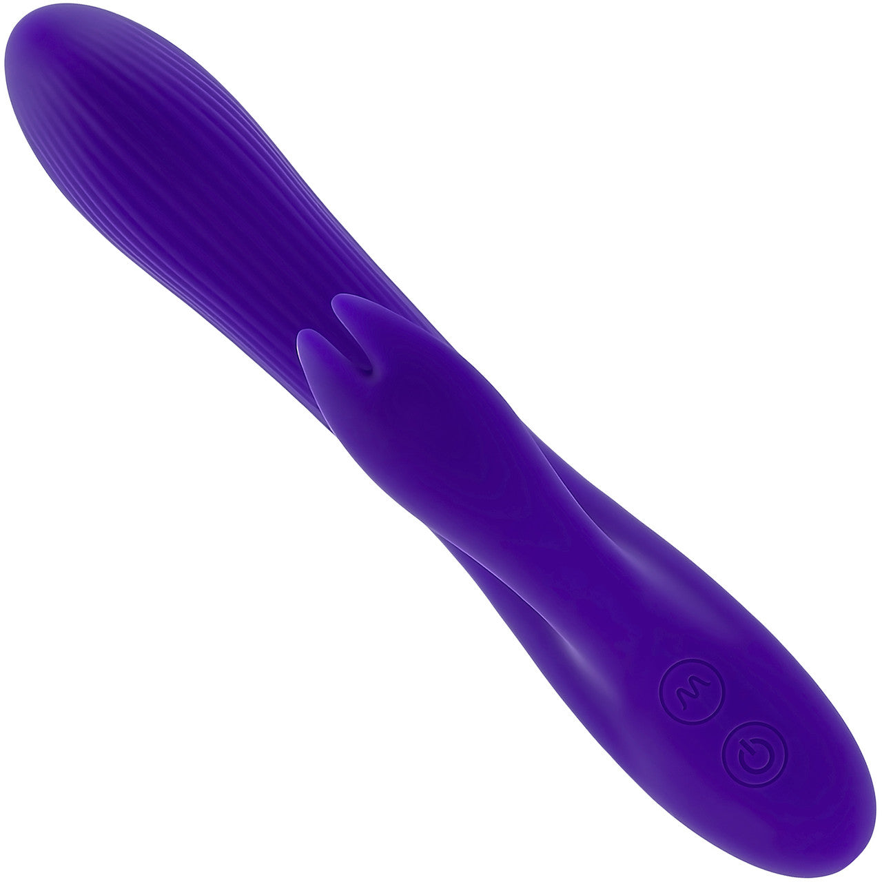 Selopa Poseable Bunny Rechargeable Waterproof Silicone Rabbit Style Vibrator - Purple