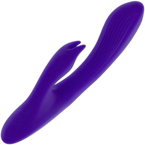 Selopa Poseable Bunny Rechargeable Waterproof Silicone Rabbit Style Vibrator - Purple