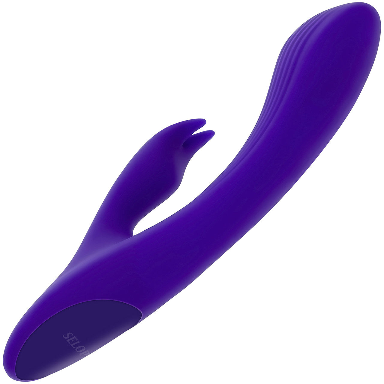 Selopa Poseable Bunny Rechargeable Waterproof Silicone Rabbit Style Vibrator - Purple