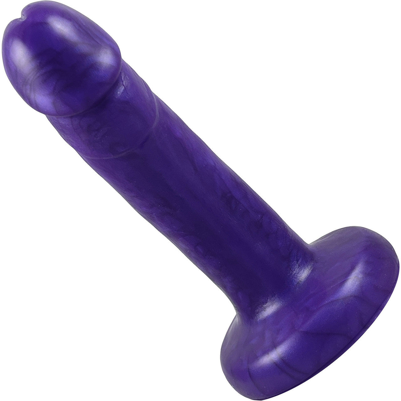 Small Realistic Bent Silicone Dildo By Vixen - Purple