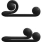 Snail Vibe Silicone Rechargeable Waterproof Dual Stimulation Science Based Vibrator - Black