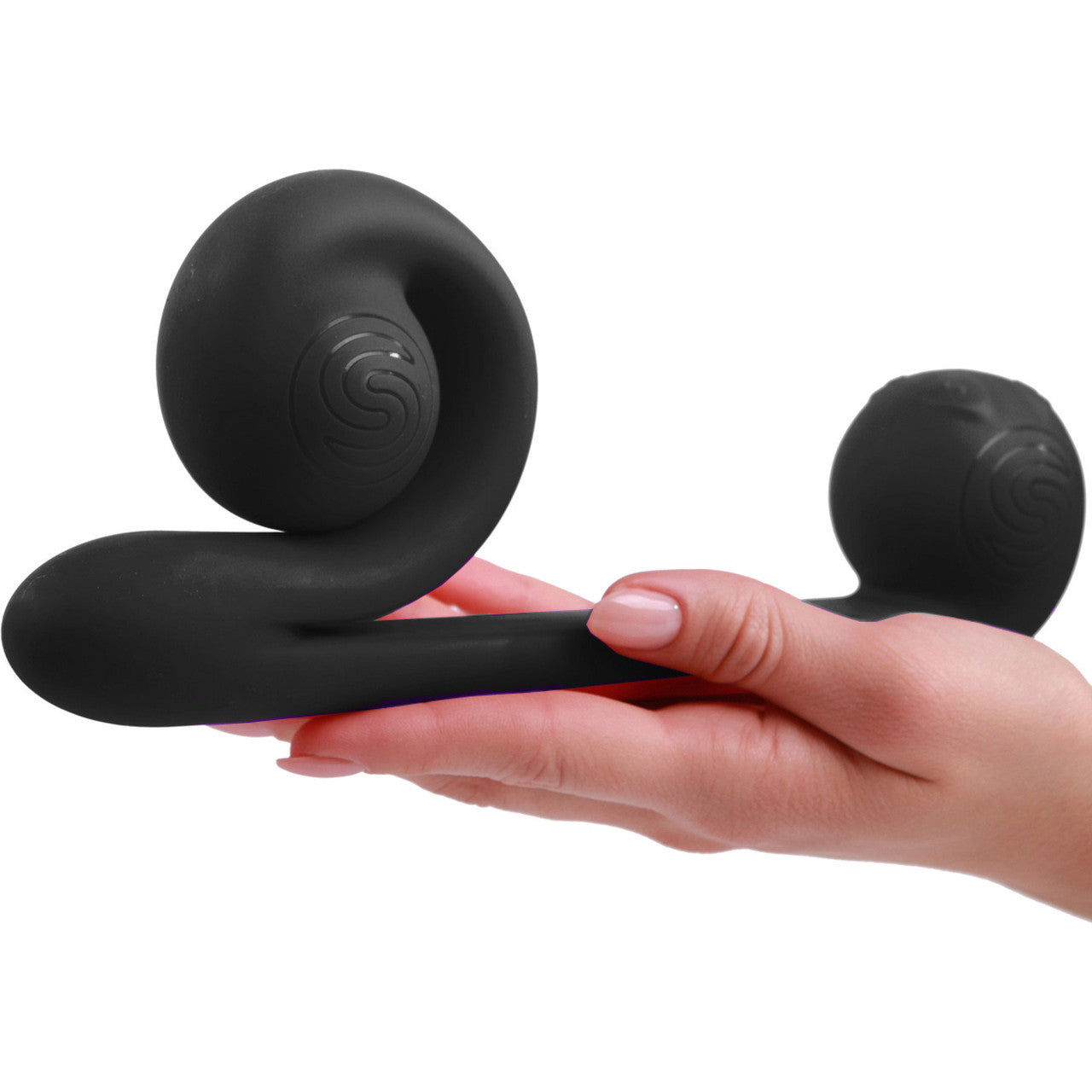 Snail Vibe Silicone Rechargeable Waterproof Dual Stimulation Science Based Vibrator - Black