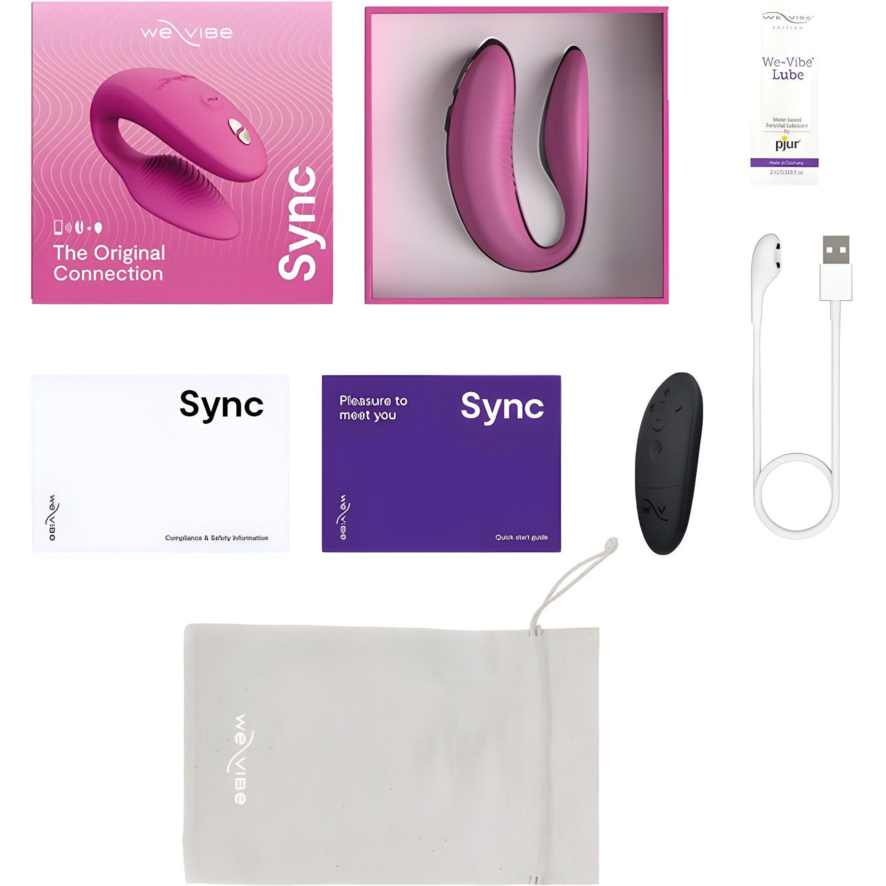 We-Vibe Sync 2nd Generation App Enabled Couples Vibrator With Remote - Rose