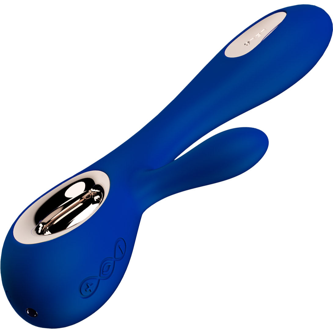 LELO SORAYA Wave™ Rechargeable Silicone Dual Stimulation G-Spot Vibrator - Midnight Blue