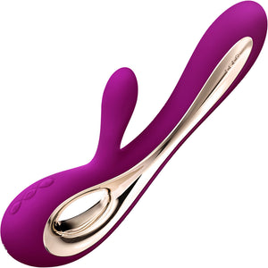 LELO SORAYA 2 Rechargeable Silicone Dual Stimulation Vibrator - Deep Rose