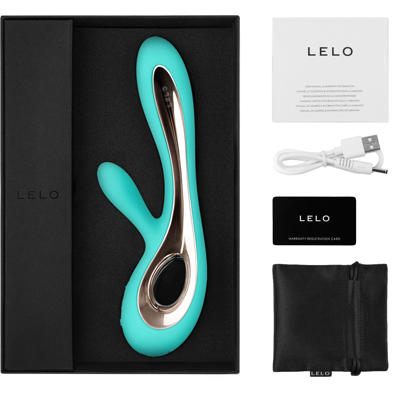 LELO SORAYA 2 Rechargeable Silicone Dual Stimulation Vibrator - Aqua