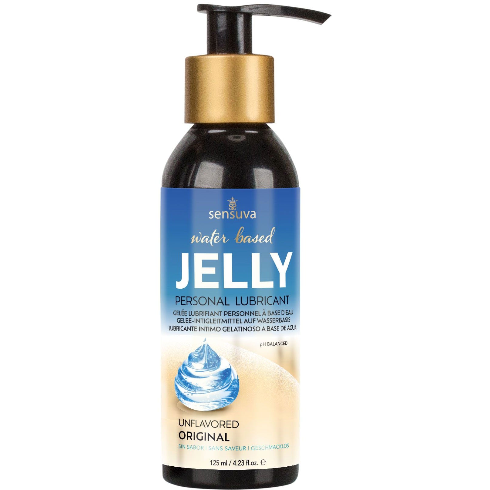 Jelly Natural Water Based Personal Lubricant By Sensuva 4 fl oz