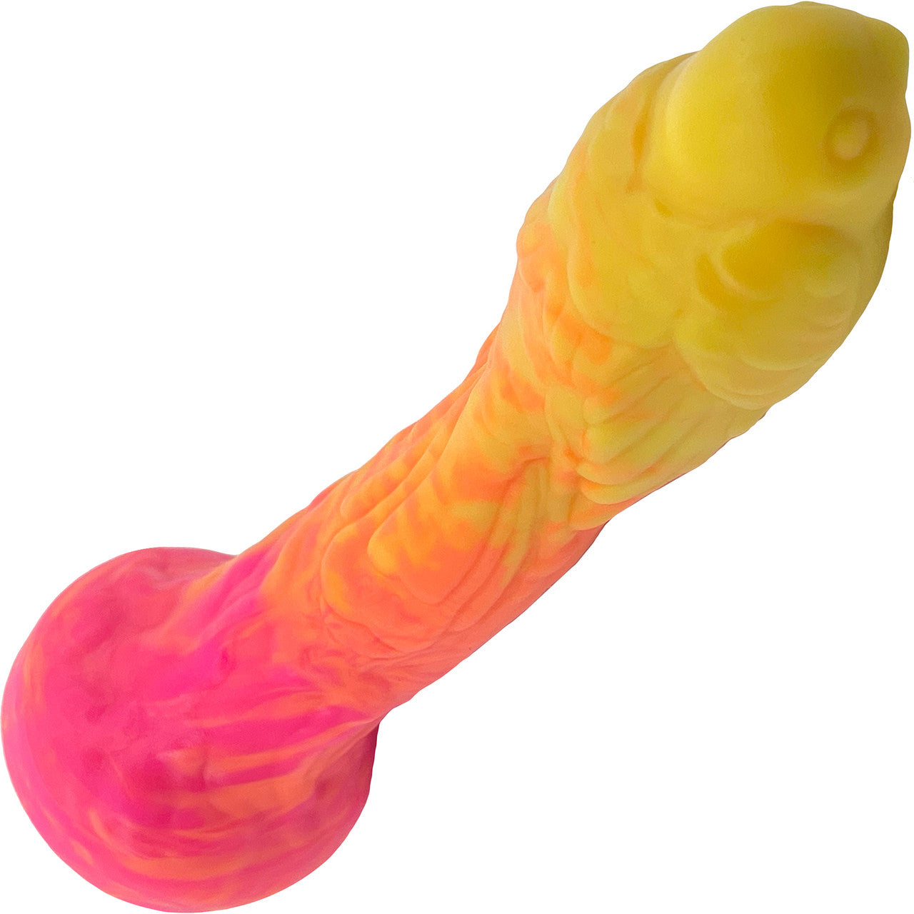 Sparrow Large 8.6" Silicone Vac-U-Lock Dildo By Silc Arts - Amber