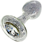 Sparkle Glass Butt Plug With Crystal Base By Crystal Delights - Clear
