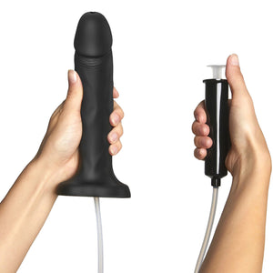 Strap-on-Me Squirting Harness Compatible Realistic Silicone Dildo - X-Large, Black