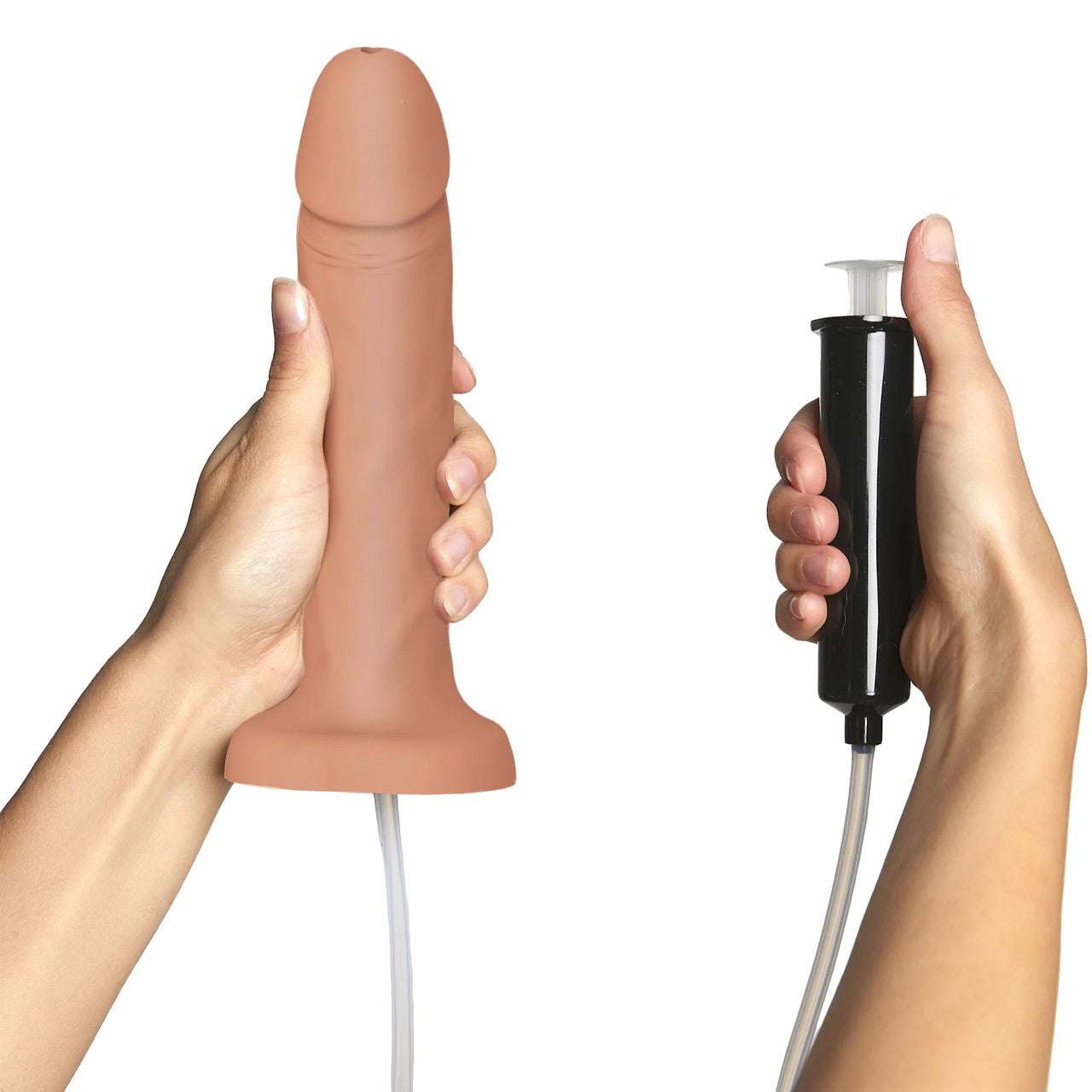 Strap-on-Me Squirting Harness Compatible Realistic Silicone Dildo - X-Large, Vanilla