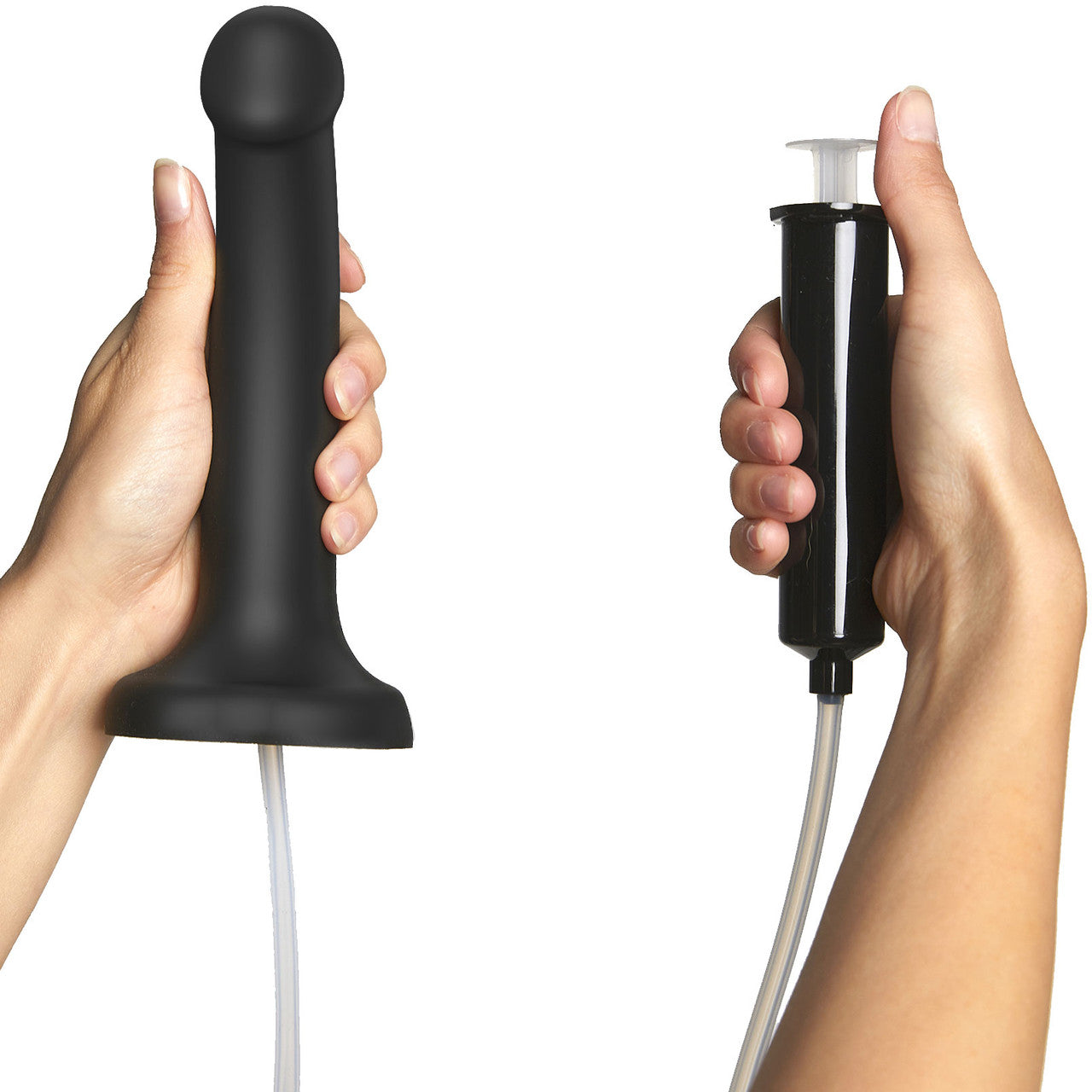 Strap-on-Me Squirting Harness Compatible Silicone Dildo - Small, Black