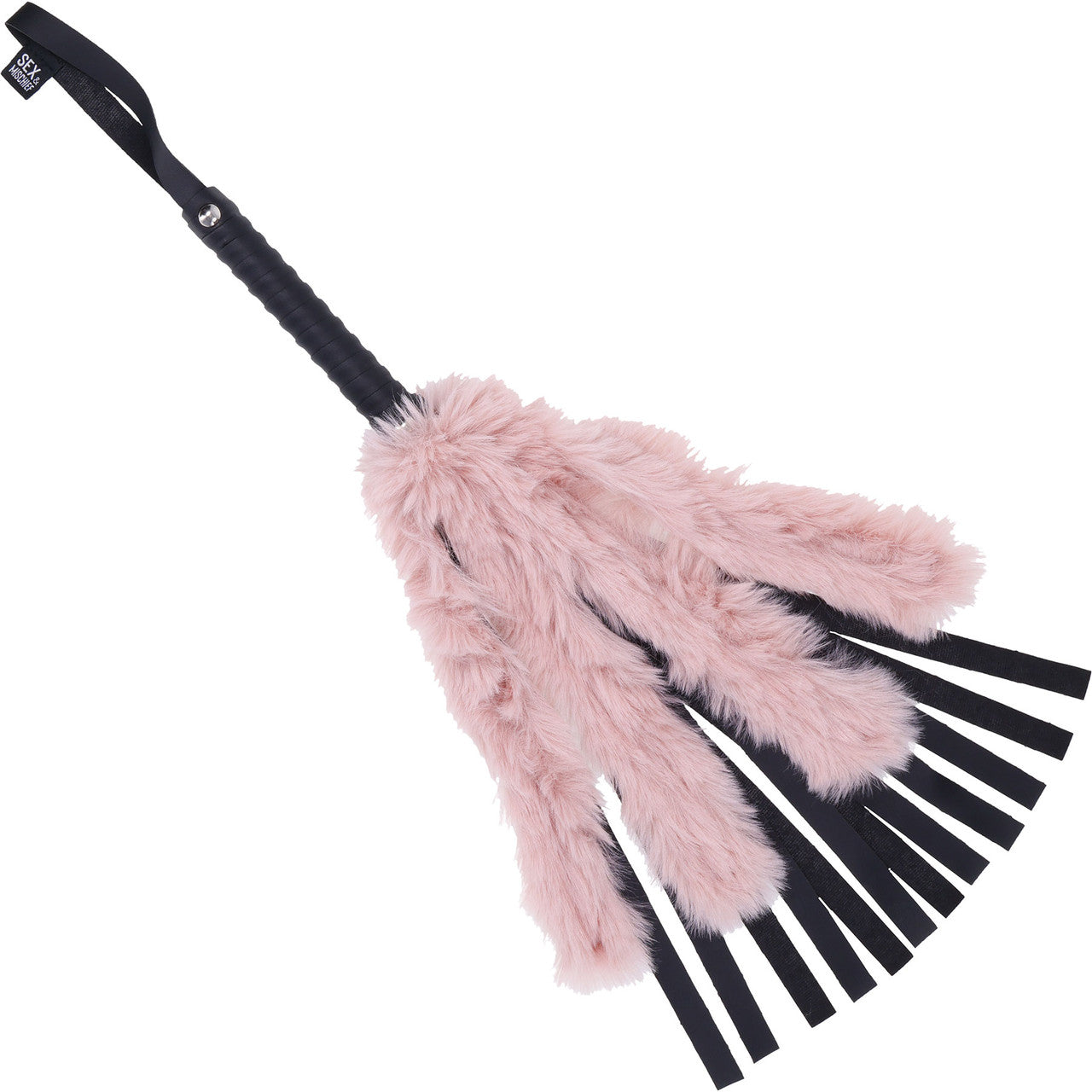 Sex & Mischief Brat Faux Fur Flogger By Sportsheets - Pink & Black