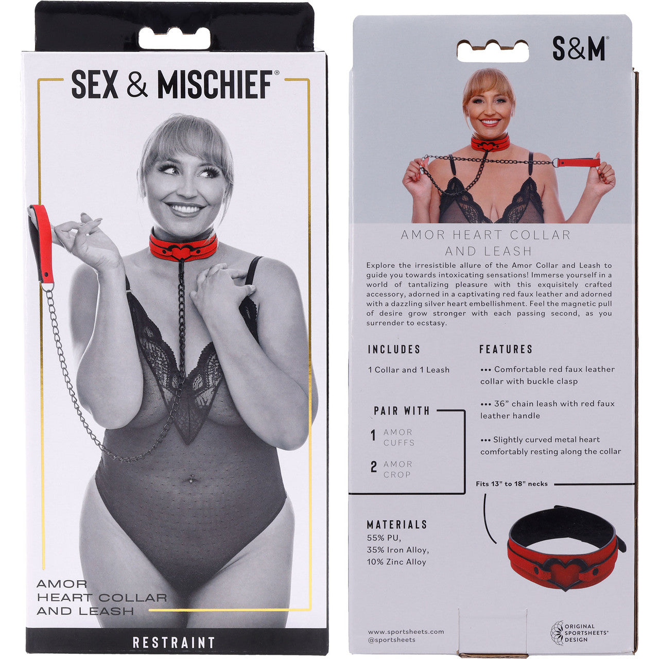 Sex & Mischief Amor Collar & Leash By Sportsheets Sex & Mischief Amor Collar & Leash By Sportsheets