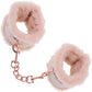 Sex & Mischief Peaches 'n CreaMe Fur Handcuffs By Sportsheets - Rose Gold & Peach