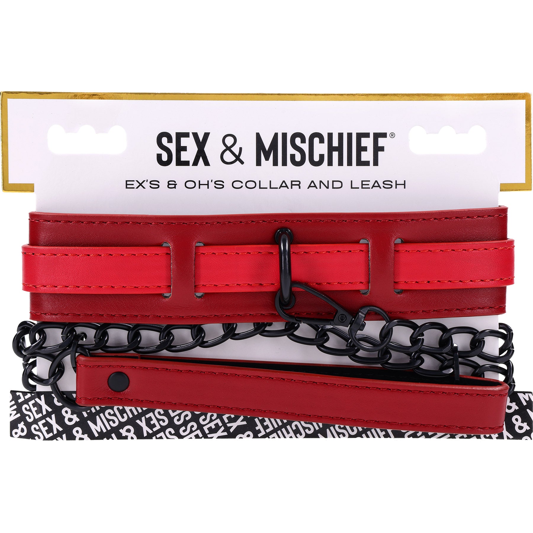 Sex & Mischief Ex's & Oh's Collar And Leash By Sportsheets