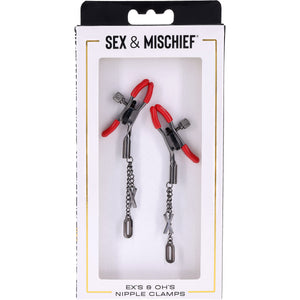 Sex & Mischief Ex's & Oh's Nipple Clamps By Sportsheets