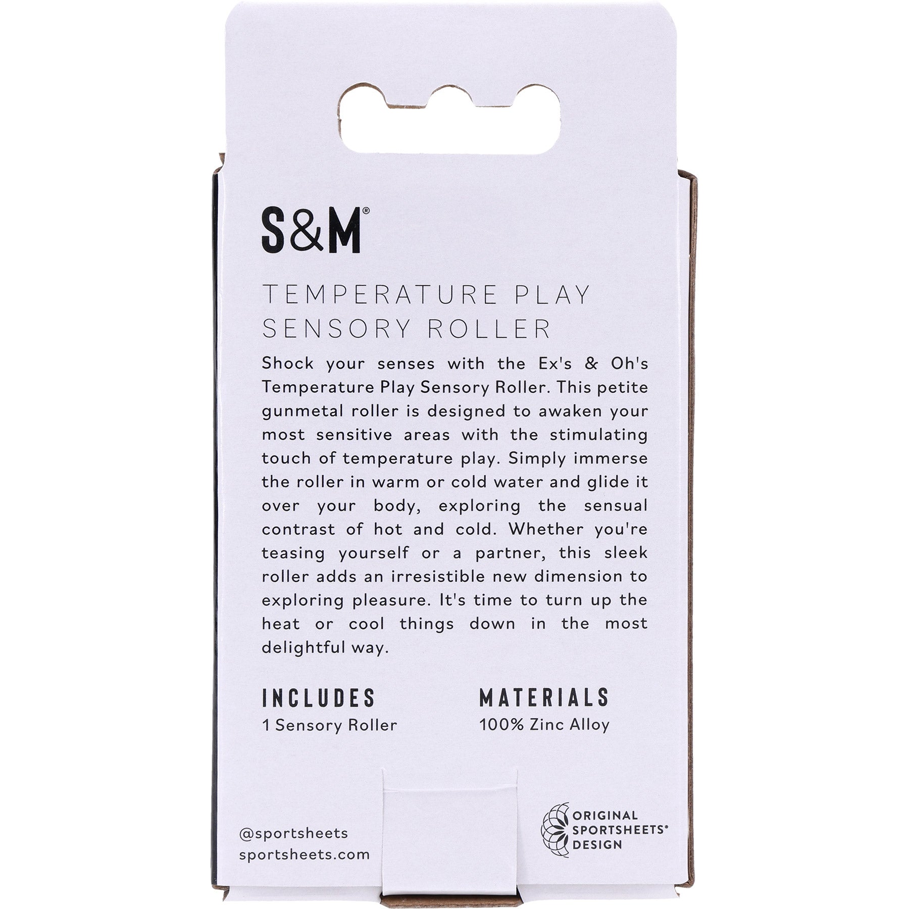 Sex & Mischief Ex's & Oh's Temperature Play Sensory Roller By Sportsheets