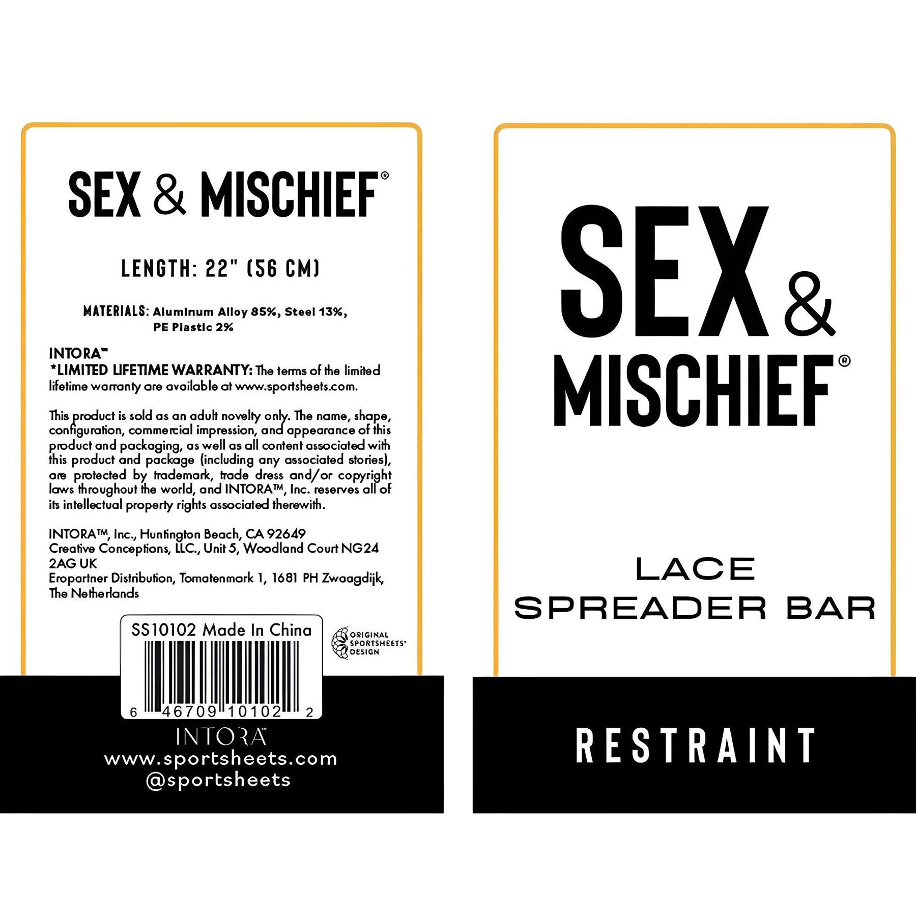 Sex & Mischief Lace Spreader Bar By Sportsheets