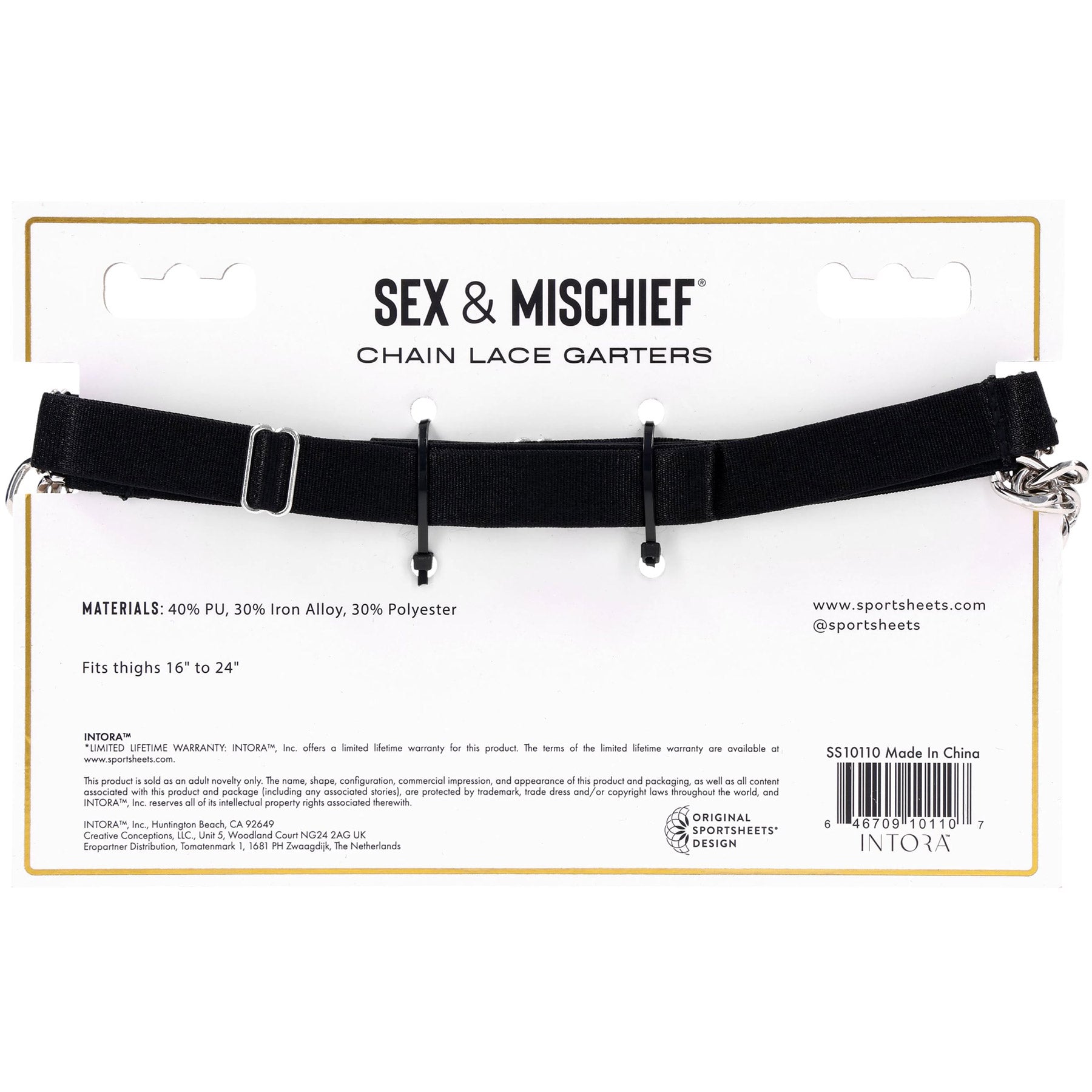 Sex & Mischief Chain Lace Garters By Sportsheets