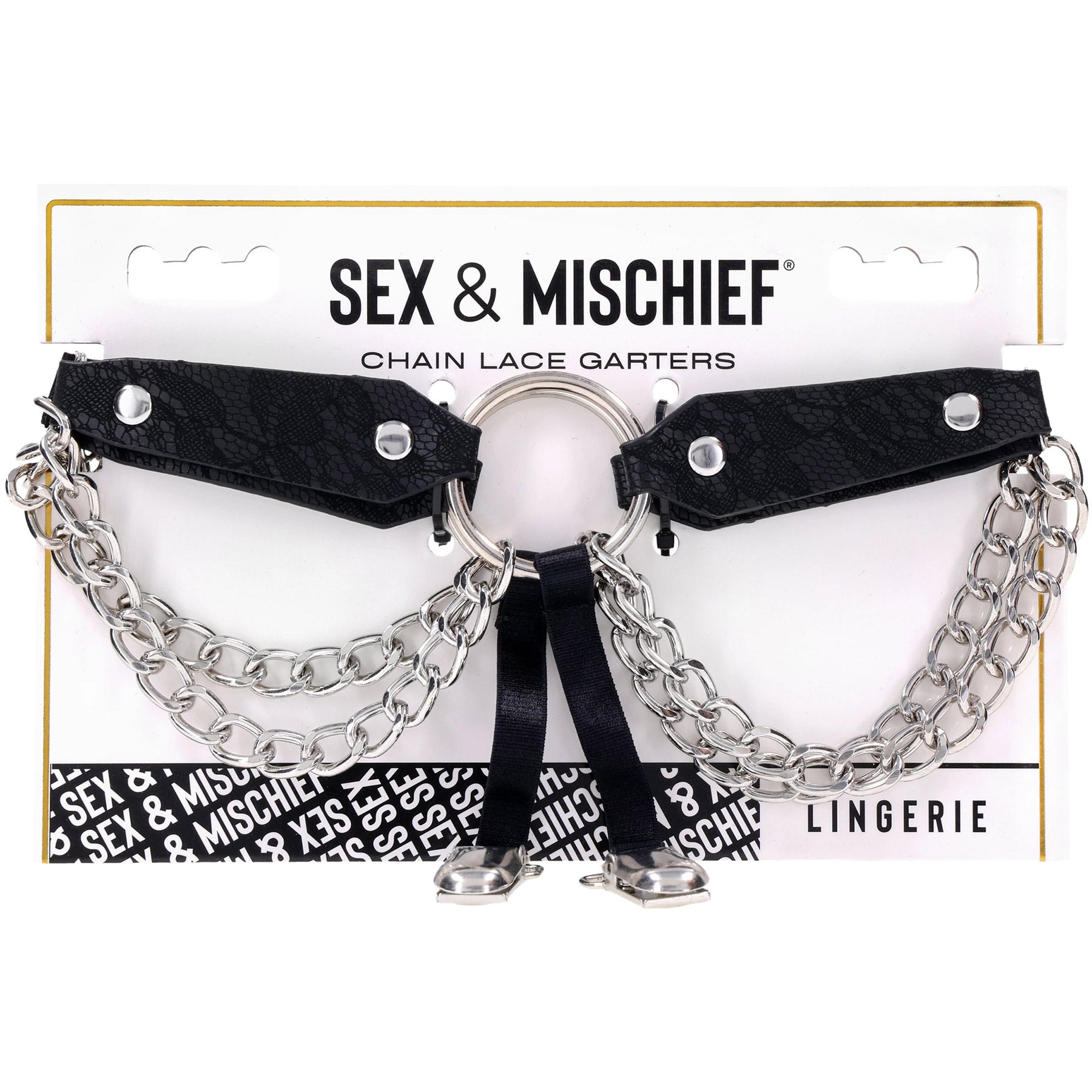 Sex & Mischief Chain Lace Garters By Sportsheets