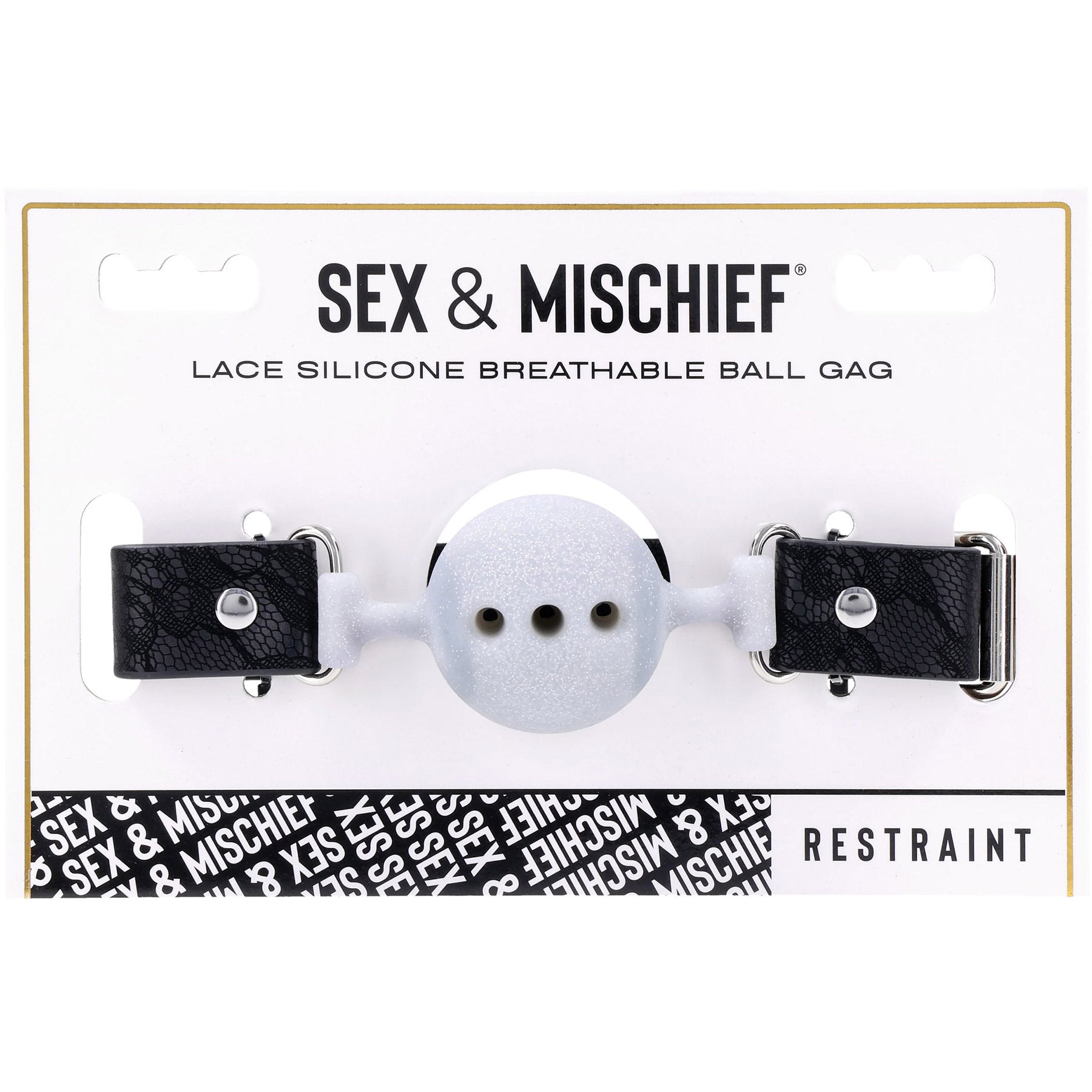 Sex & Mischief Lace Silicone Breathable Ball Gag