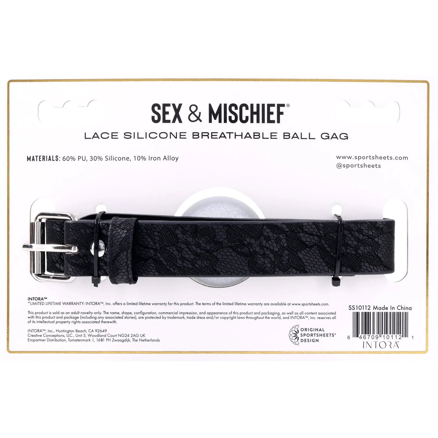 Sex & Mischief Lace Silicone Breathable Ball Gag