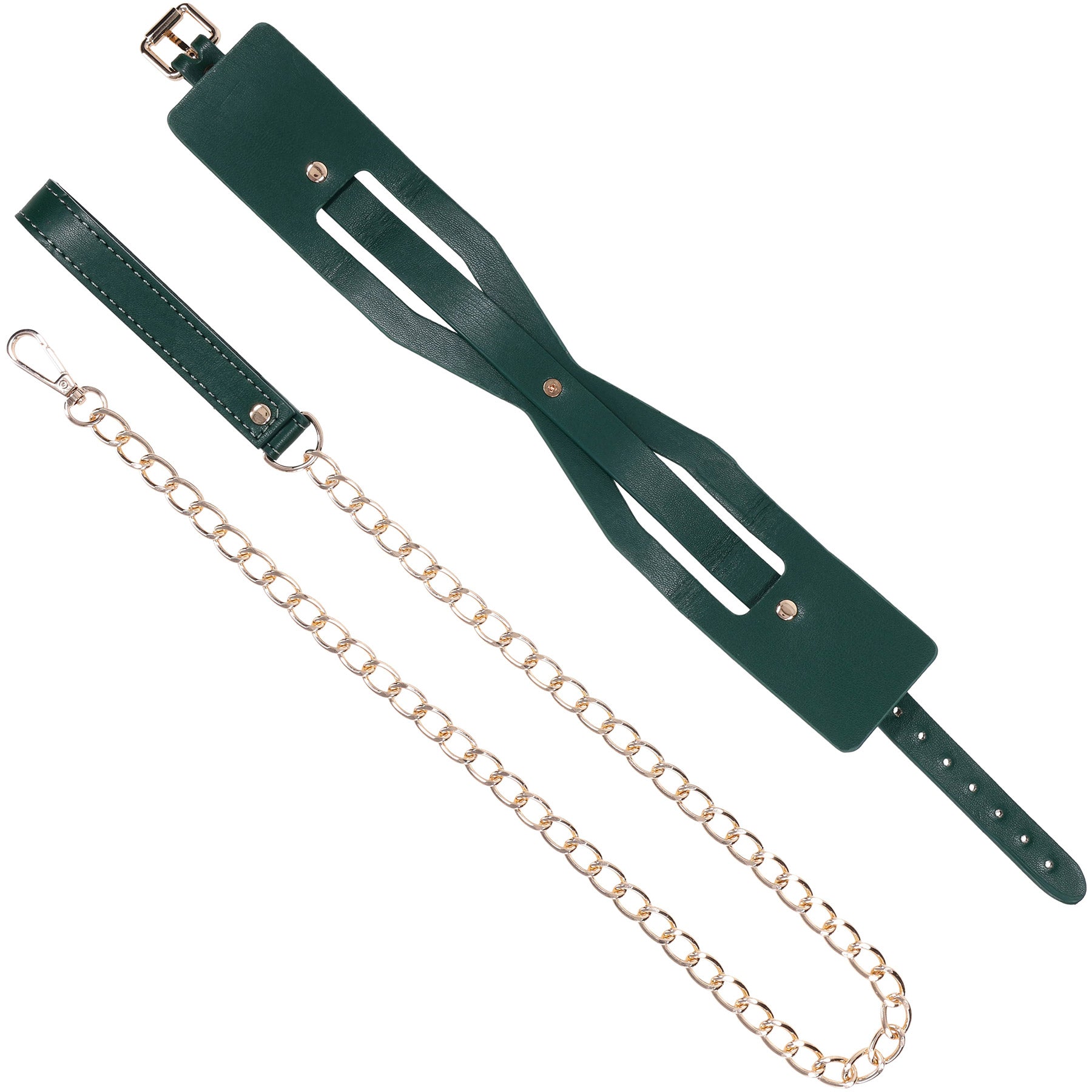 Sex & Mischief Indica Cutout Collar & Leash By Sportsheets