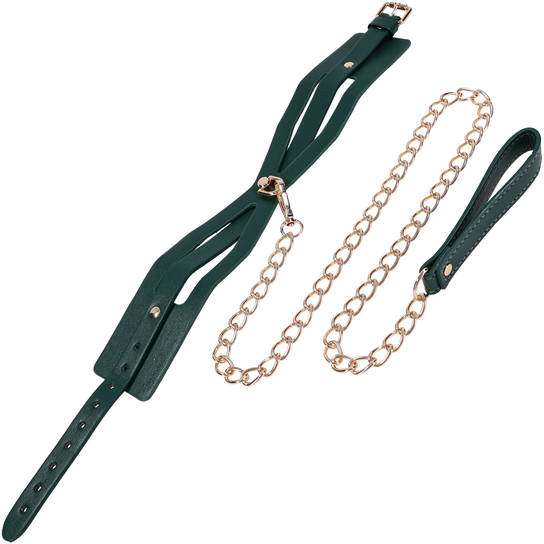 Sex & Mischief Indica Cutout Collar & Leash By Sportsheets