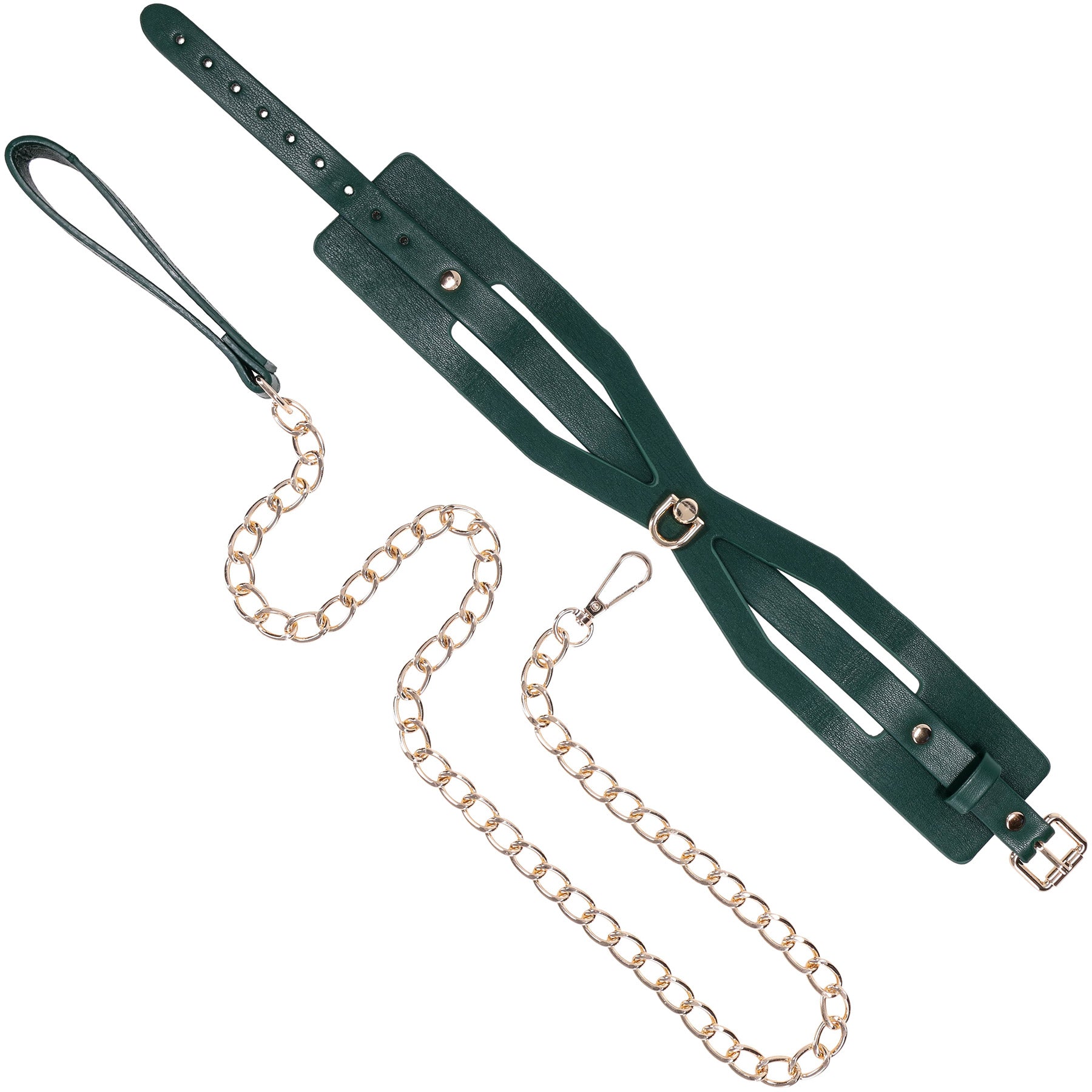 Sex & Mischief Indica Cutout Collar & Leash By Sportsheets