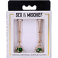 Sex & Mischief Indica Crystal Nipple Clips By Sportsheets