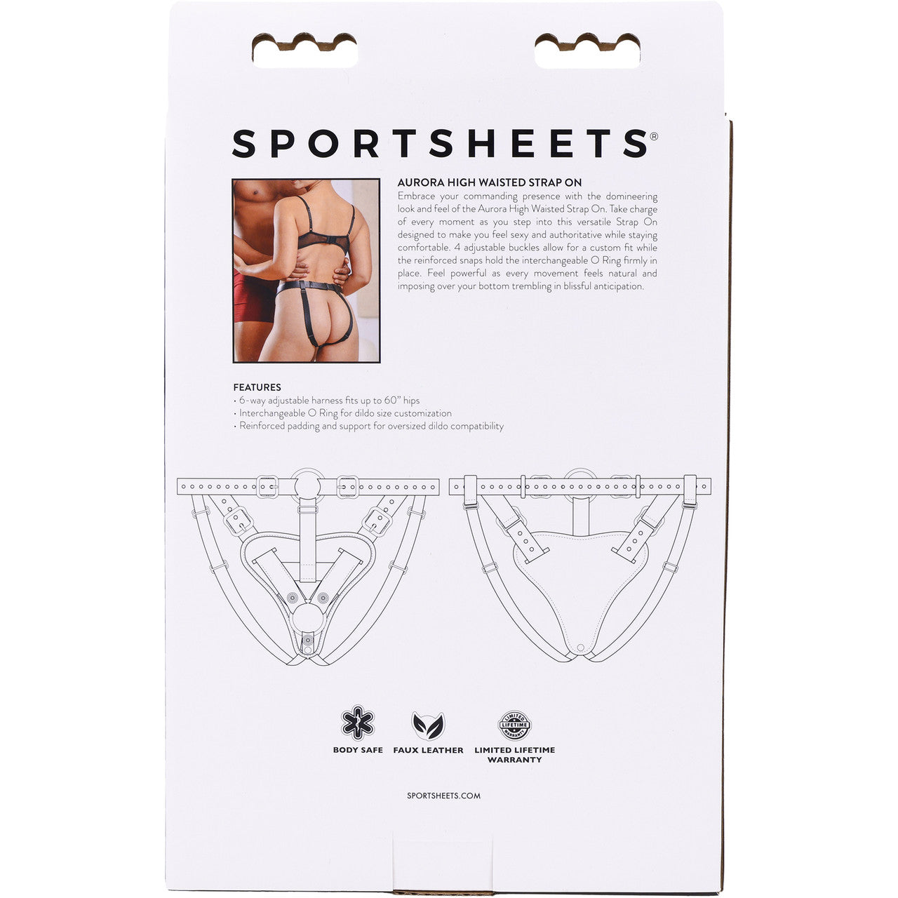 Aurora High Waisted Strap-On Harness By Sportsheets