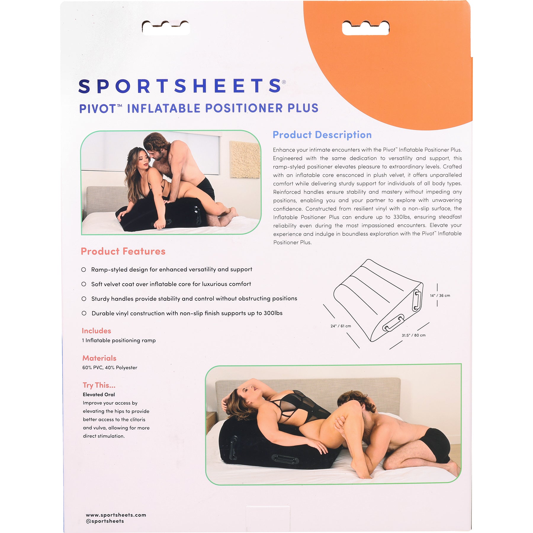 Pivot Inflatable Positioner Plus By Sportsheets