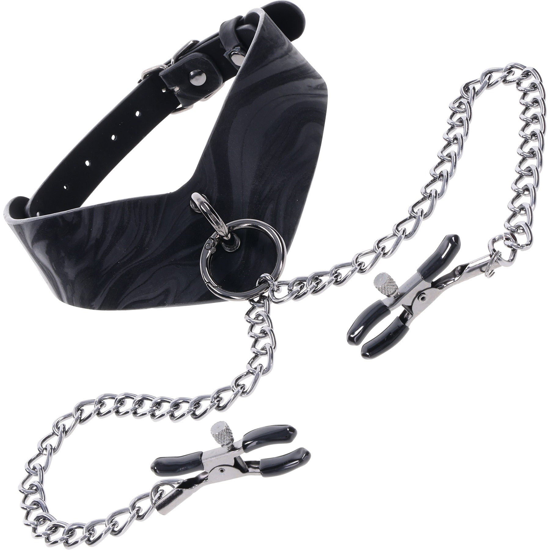 Velvet Noir Collar With Removable Nipple Clamps By Sportsheets