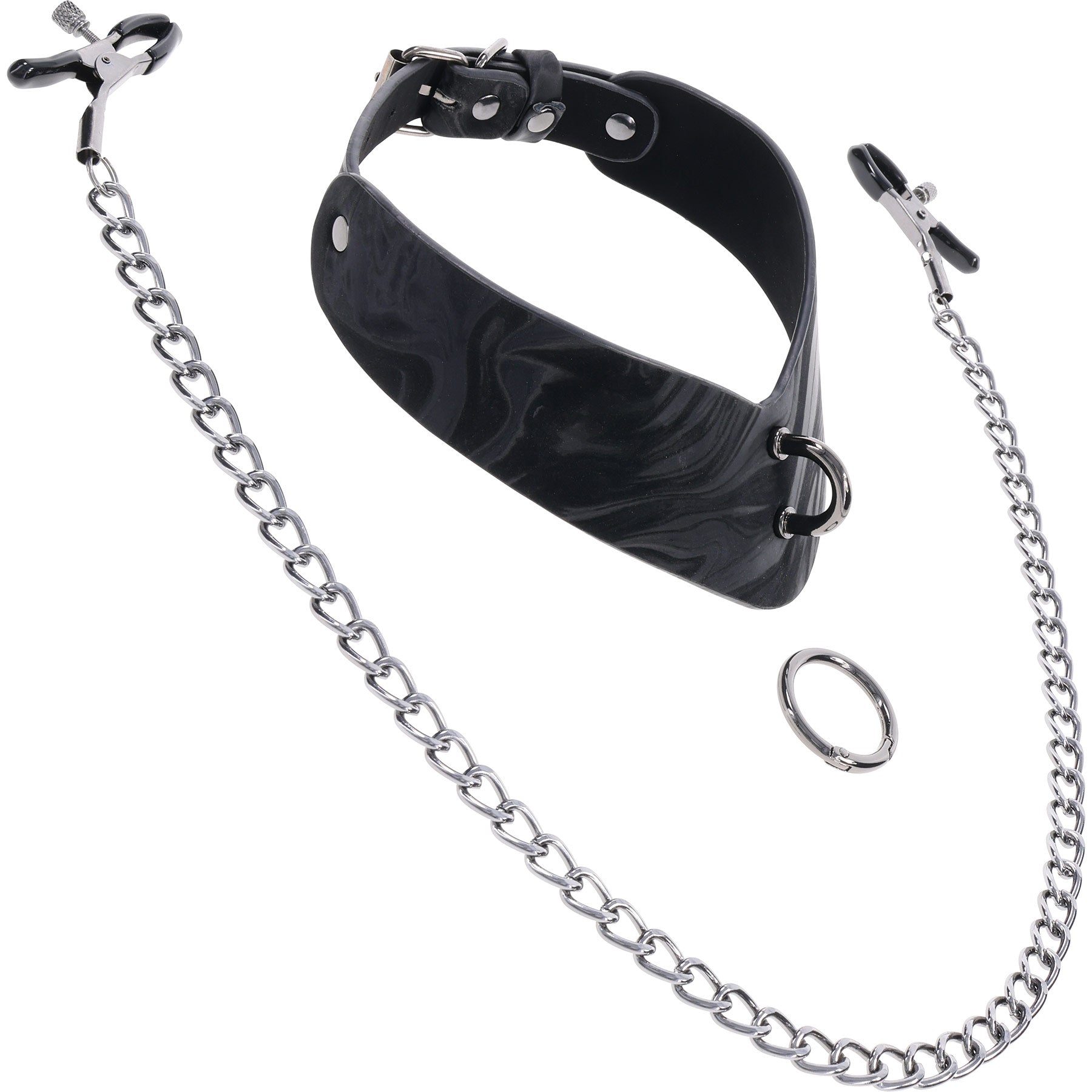 Velvet Noir Collar With Removable Nipple Clamps By Sportsheets
